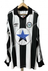 Retro Version 80-82 Newcastle United Home Black&White LS Thailand Soccer Jersey AAA-7505