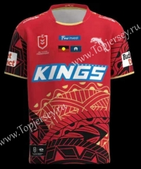 2023-2024 Native Version Dolphins Red Thailand Rugby Jersey