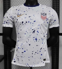 Player Version 2023-2024 USA White Thailand Soccer Jersey AAA