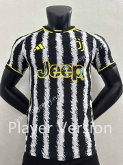 Player Version 2023-2024 Juventus Home Black&White Thailand Soccer Jersey AAA-2016