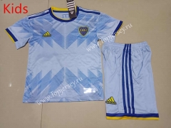 2023-2024 Boca Juniors 2nd Away Light Blue Youth-Kid Soccer Uniform-507