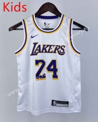 Los Angeles Lakers White #24 Young Kids NBA Jersey-311