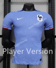 Player Version 2023-2024 France Home Blue Thailand Soccer Jersey AAA-888