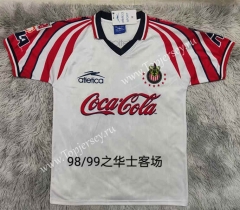 Retro Version 98-99 Deportivo Guadalajara Away White Thailand Soccer Jersey AAA-9755