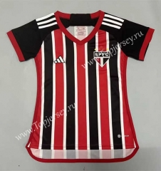 2023-2024 Sao Paulo Futebol Away Red&Black Thailand Women Soccer Jersey AAA-908