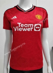 2023-2024 Manchester United Home Red Women Thailand Soccer jersey AAA-708