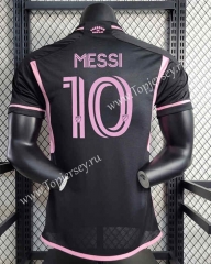 Player Version 2023-2024 Inter Miami CF Away Black (#10 Messi)Thailand Soccer Jersey AAA
