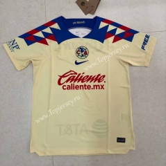 (S-4XL) 2023-2024 Club America Home Yellow Thailand Soccer Jersey AAA-818