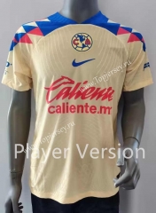 Player Version 2023-2024 Club America Home Yellow Thailand Soccer Jersey AAA-912