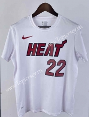 2023-2024 Miami Heat White #22 NBA Cotton T-shirt-311