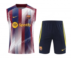 2023-2024 Barcelona Red&White&Blue Thailand Soccer Vest Uniform-418