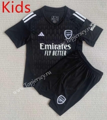 2023-2024 Arsenal Goalkeeper Black  Kids/Youth Soccer Uniform-AY
