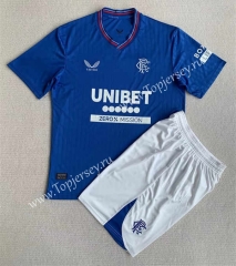 2023-2024 Rangers Home Blue Soccer Uniform-AY