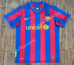 Retro Version 09-10 Barcelona Home Red&Blue Thailand Soccer Jersey AAA-SL