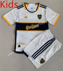 2023-2024 Concept Version Boca Juniors White Youth-Kid Soccer Uniform-AY