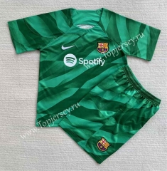 2023-2024 Barcelona Goalkeeper Green Soccer Uniform-AY9