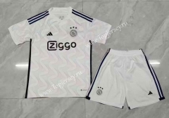2023-2024 Ajax Away White Soccer Uniform-6748