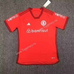 With Sponsor Version 2023-2024 Brazil SC Internacional Home Red Thailand Soccer Jersey AAA-417