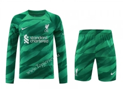 2023-2024 Liverpool Goalkeeper Green LS Thailand Soccer Uniform-418