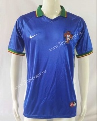 Retro Version 1998 Portugal Away Blue Thailand Soccer Jersey AAA-503
