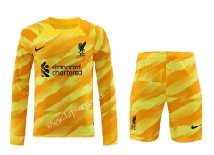 2023-2024 Liverpool Goalkeeper Yellow LS Thailand Soccer Uniform-418