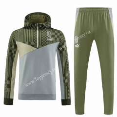2023-2024 AC Milan Gray&Green Thailand Soccer Tracksuit With Hat-4627