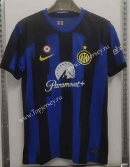 2023-2024  Inter Milan Home Blue&Black Thailand Soccer Jersey AAA