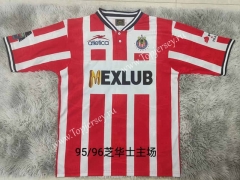 Retro Version 95-96 Deportivo Guadalajara Home Red&White Thailand Soccer Jersey AAA-9755