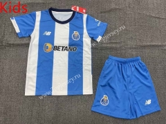 2023-2024 Porto Home Blue&White Kids/Youth Soccer Uniform-1506