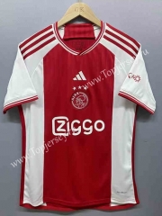 2023-2024 Ajax Home Red&White Thailand Soccer Jersey AAA-GB
