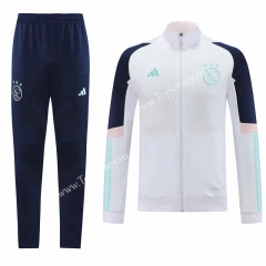 2023-2024 Ajax White Thailand Soccer Jacket Uniform-LH