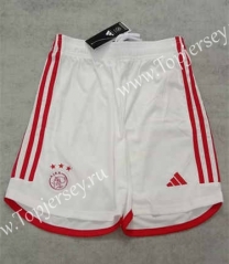 2023-2024 Ajax Home White Thailand Soccer Shorts-2886
