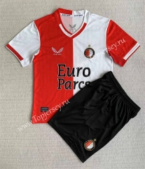 2023-2024 Feyenoord Rotterdam Home Red&White Soccer Uniform-AY