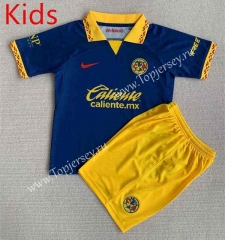 2023-2024 Club America Away Royal Blue Kids/Youth Soccer Uniform-AY