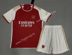 ( Without Brand Logo )2023-2024 Arsenal Home Red Soccer Uniform-9031