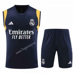 2023-2024 Real Madrid Royal Blue Thailand Soccer Vest Uniform-418