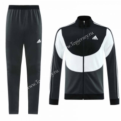 Black&Gray Thailand Soccer Jacket Uniform-LH
