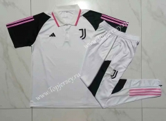 2023-2024 Juventus White Thailand Polo Uniform-815