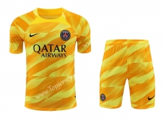 2023-2024 Paris Goalkeeper Yellow Thailand Soccer Uniform-418