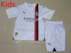 2023-2024 AC Milan Away White Kids/Youth Soccer Uniform-507