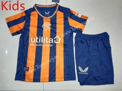 2023-2024 Rangers 2nd Away Orange&Blue Kids/Youth Soccer Uniform-507