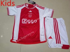 2023-2024 Ajax Home Red&White Kid/Youth Soccer Uniform-507