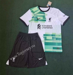 2023-2024 Liverpool Away White&Green Soccer Uniform-3454