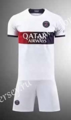 ( Without Brand Logo )2023-2024 Paris SG Away White Soccer Uniform-1506