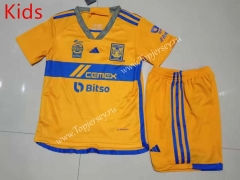 2023-2024 Tigres UANL Home Yellow Kids/Youth Soccer Uniform-507