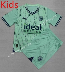 2023-2024 West Bromwich Albion Away Green Kids/Youth Soccer Uniform-AY