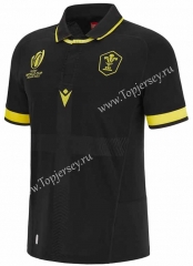 2023 World Cup Wales Away Black Thailand Rugby Shirt
