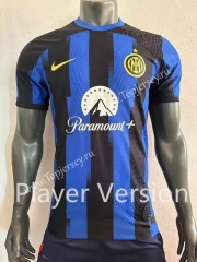 Player Version 2023-2024 Inter Milan Home Blue&Black Thailand Soccer Jersey AAA-518