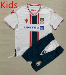 2023-2024 Wrexham Away White Kids/Youth Soccer Uniform-AY