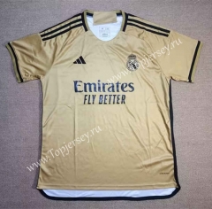 2023-2024 Real Madrid Away Yellow Thailand Soccer Jersey AAA-2483